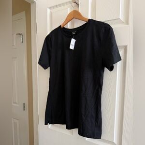 Ann Taylor Elegant Black Short Sleeve Tee